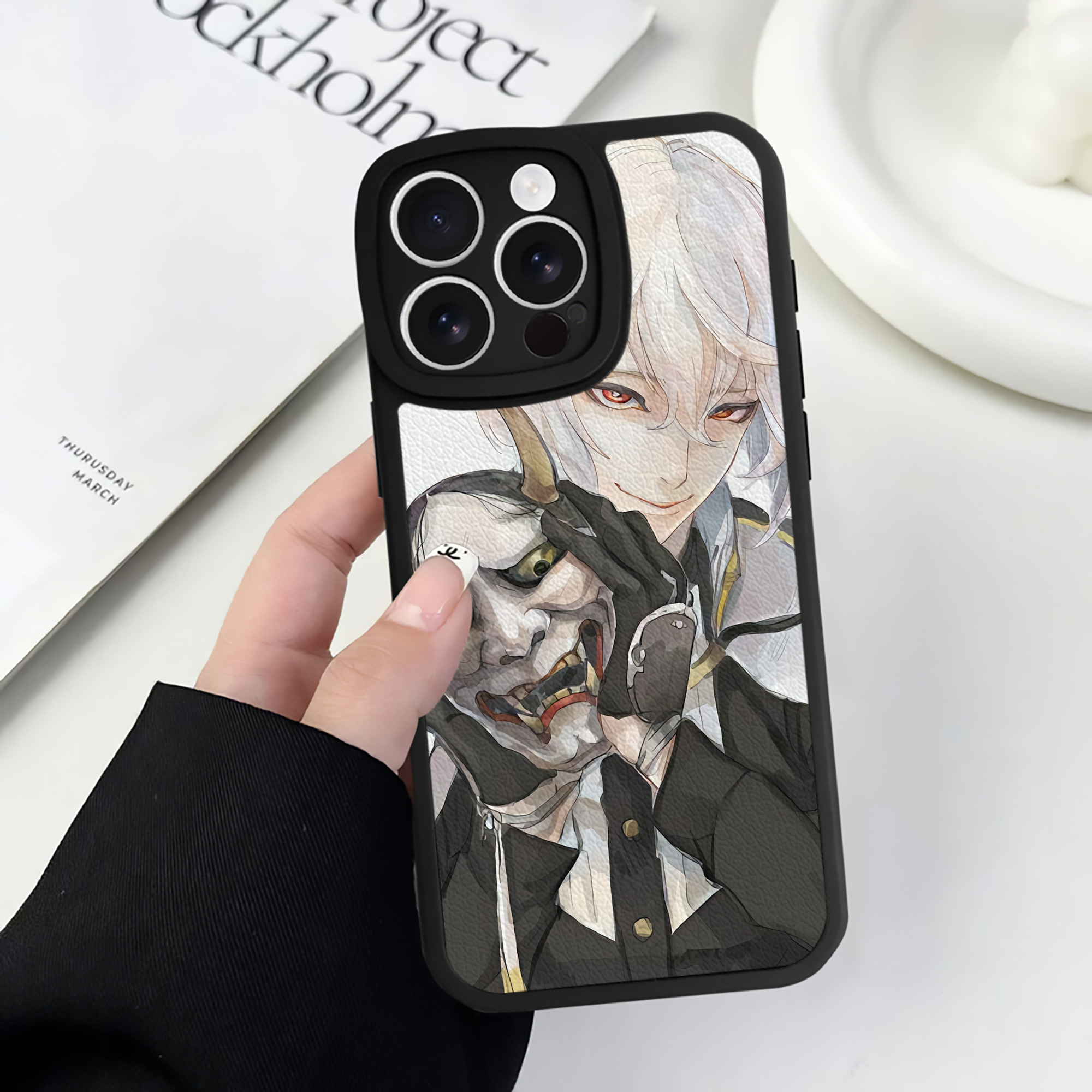 （画像用） 刀剣乱舞 Touken Ranbu 【iPhone 16シリーズ対応】シリコンスマホケース（レザー調） 材質：シリコン